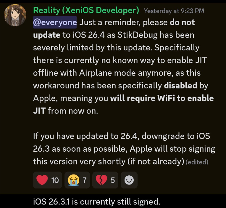 ios 26.4 jailbreak news